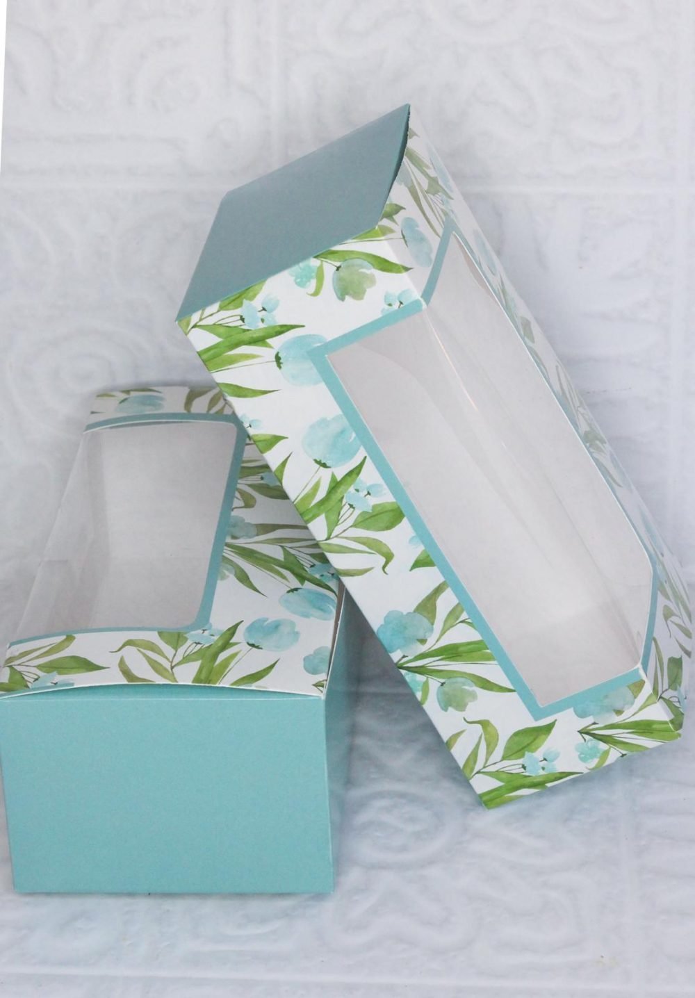 LOAF CAKE BOX - BLUE FLORAL - Image 4
