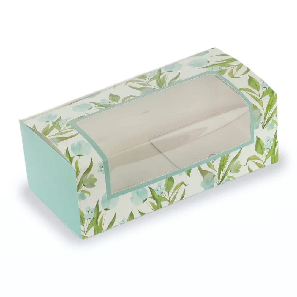 LOAF CAKE BOX - BLUE FLORAL