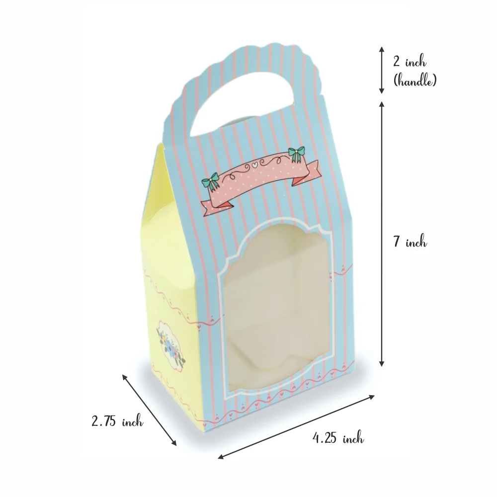 CHOCOLATES, COOKIES, CANDIES BAG-BOX - BLUE (Pack of 8) - Image 4