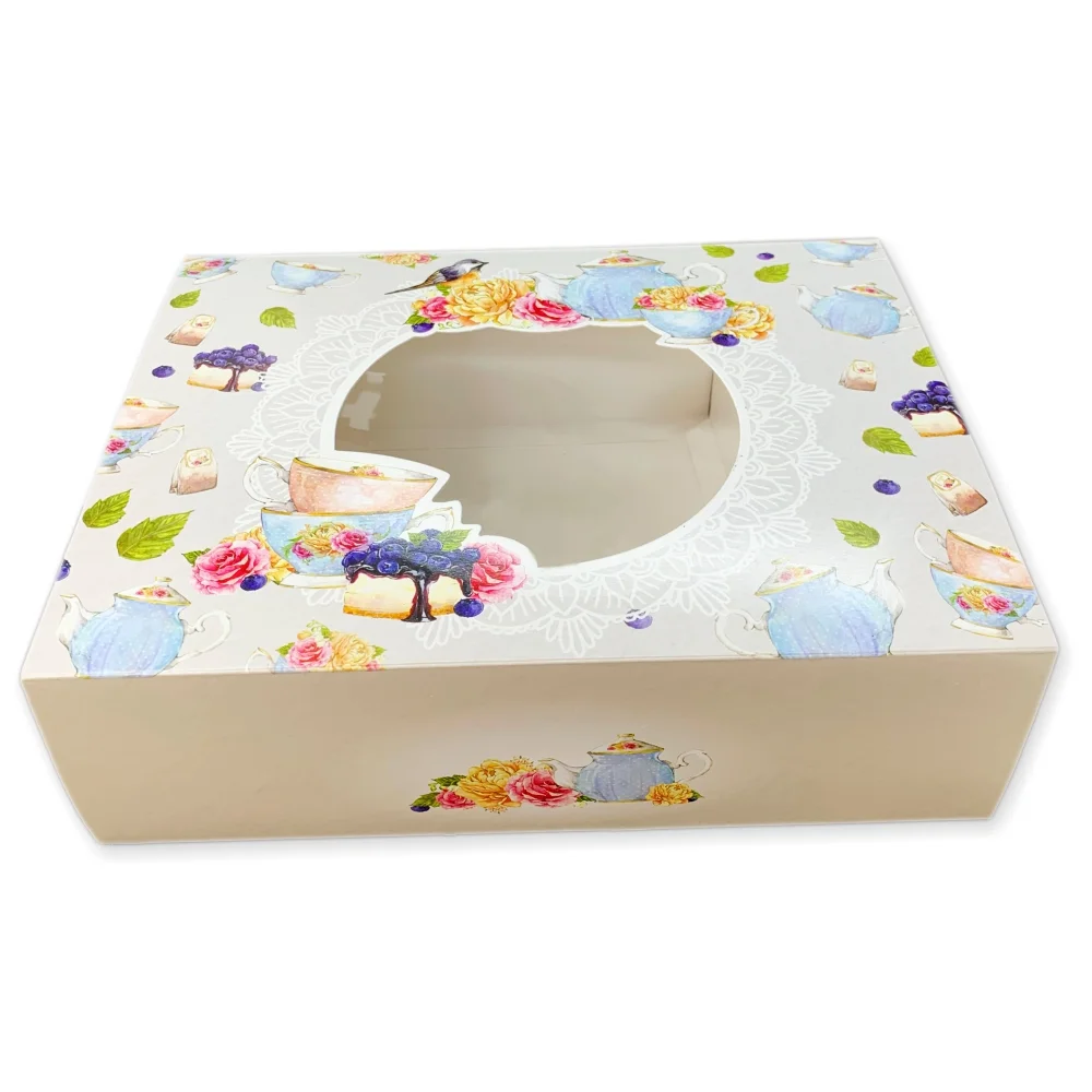 Gift Hamper Tray Box / 4-6 Jars Box - English Tea Party with Matching Tags (Pack of 5) - Image 9