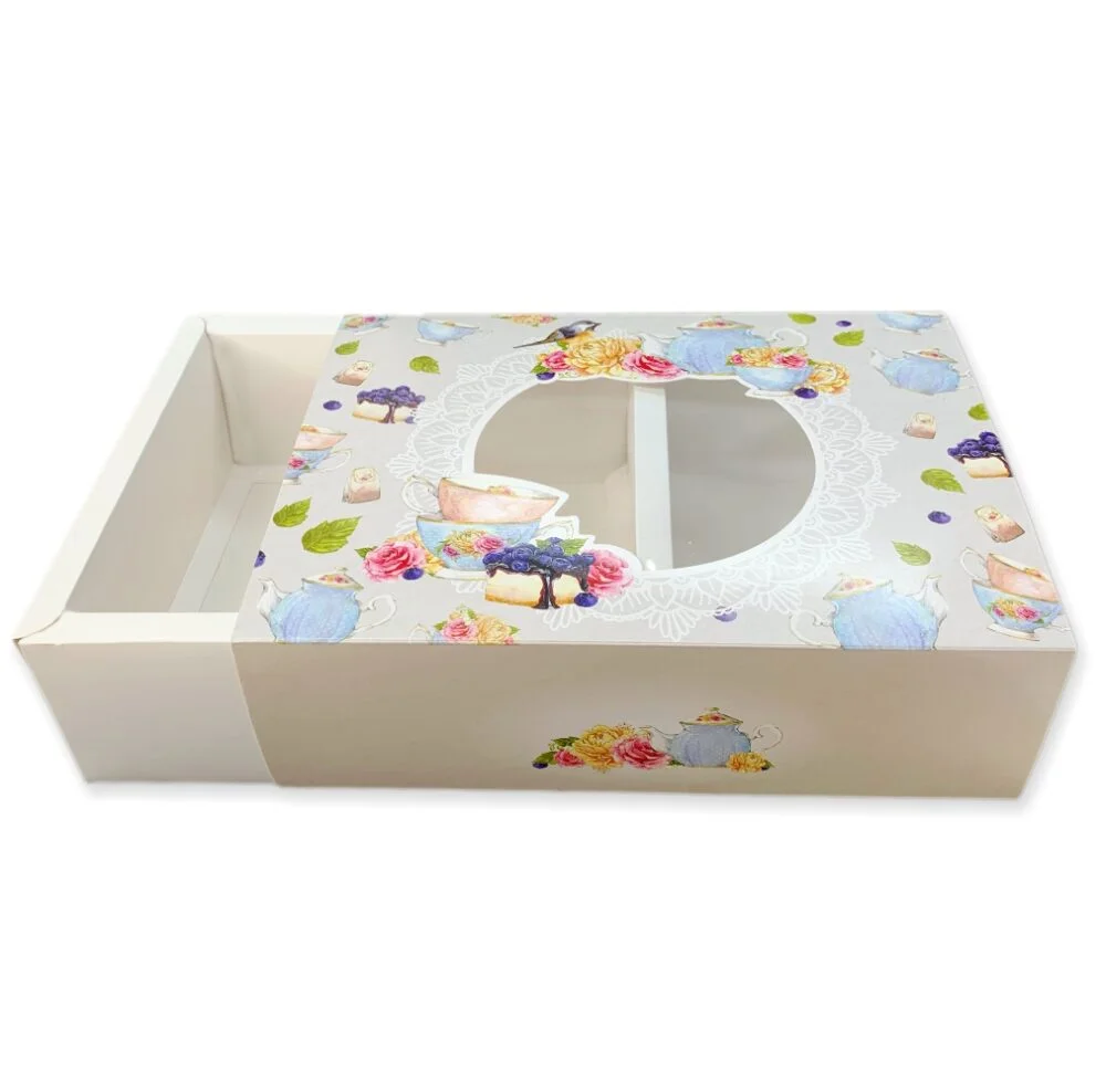 Gift Hamper Tray Box / 4-6 Jars Box - English Tea Party with Matching Tags (Pack of 5) - Image 4