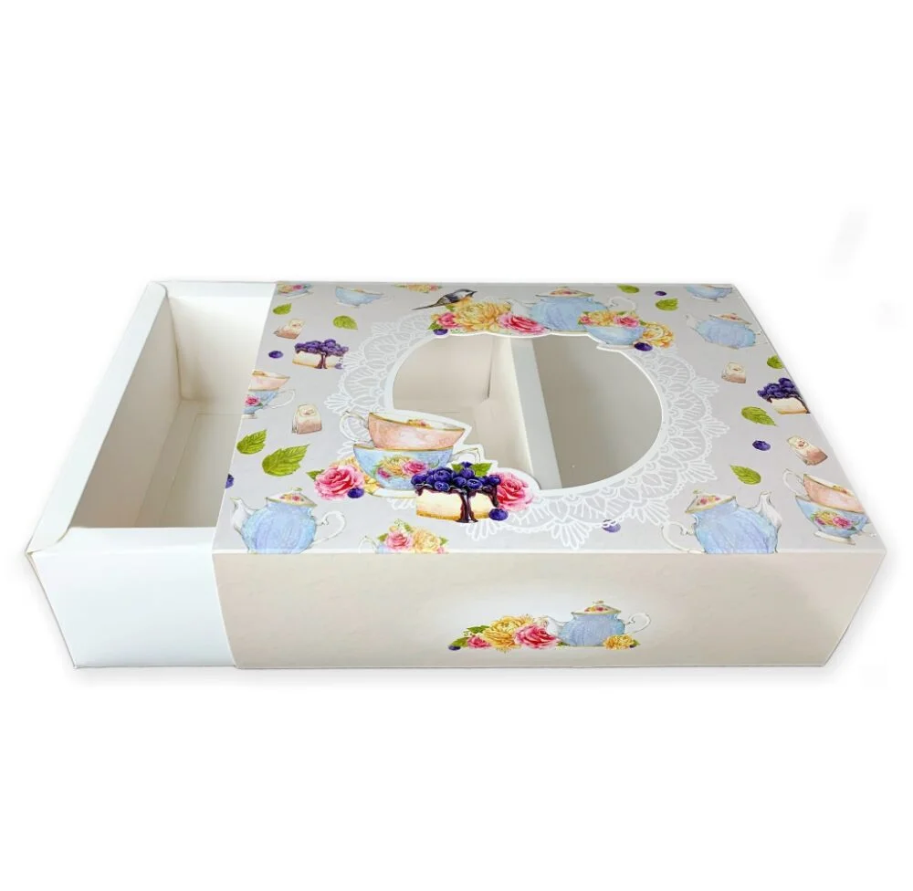 Gift Hamper Tray Box / 4-6 Jars Box - English Tea Party with Matching Tags (Pack of 5) - Image 7