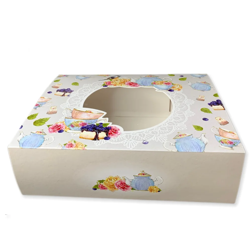 Gift Hamper Tray Box / 4-6 Jars Box - English Tea Party with Matching Tags (Pack of 5) - Image 6