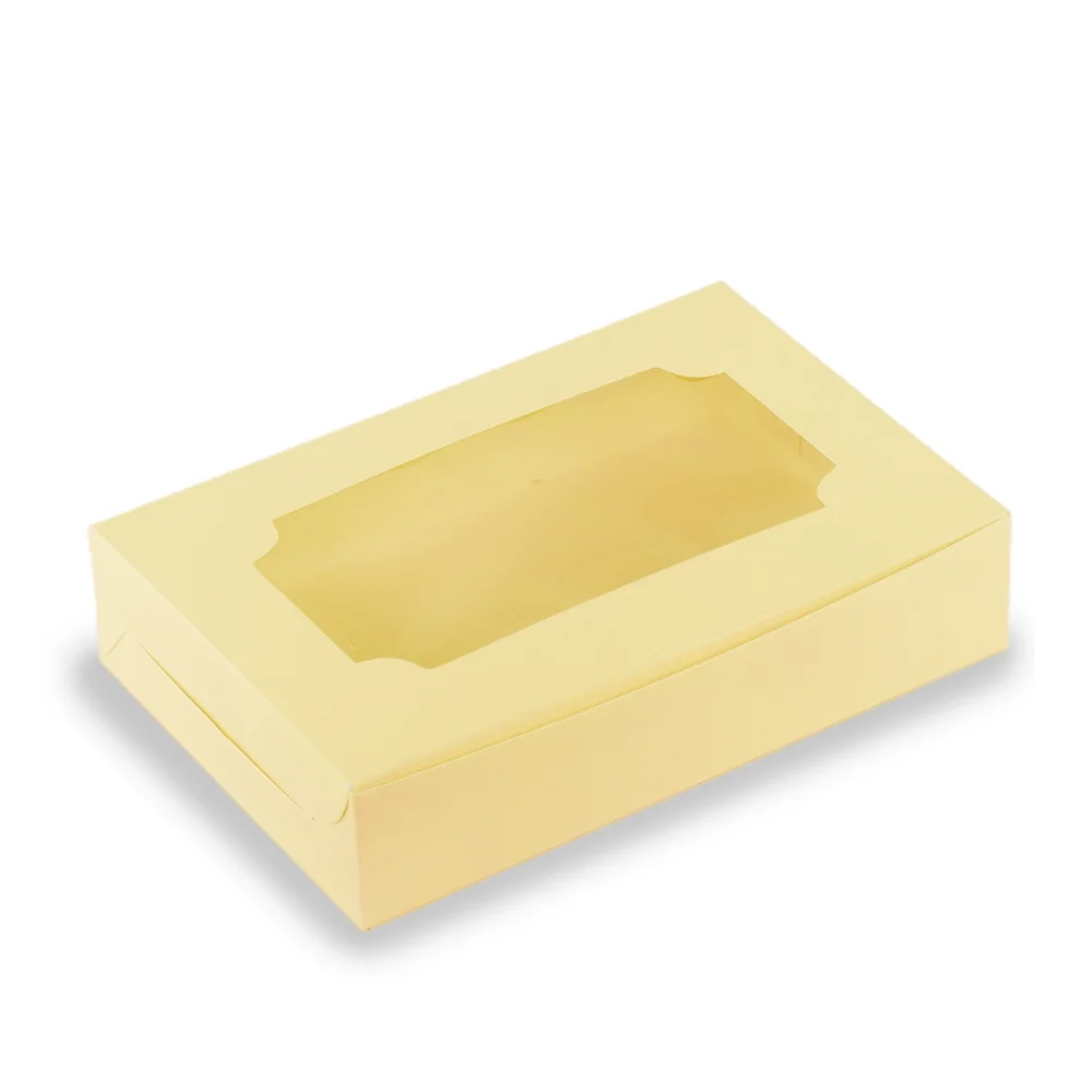 BROWNIE BOX FOR 6 – Pastel Yellow (6x9x2) (Pack of 8)