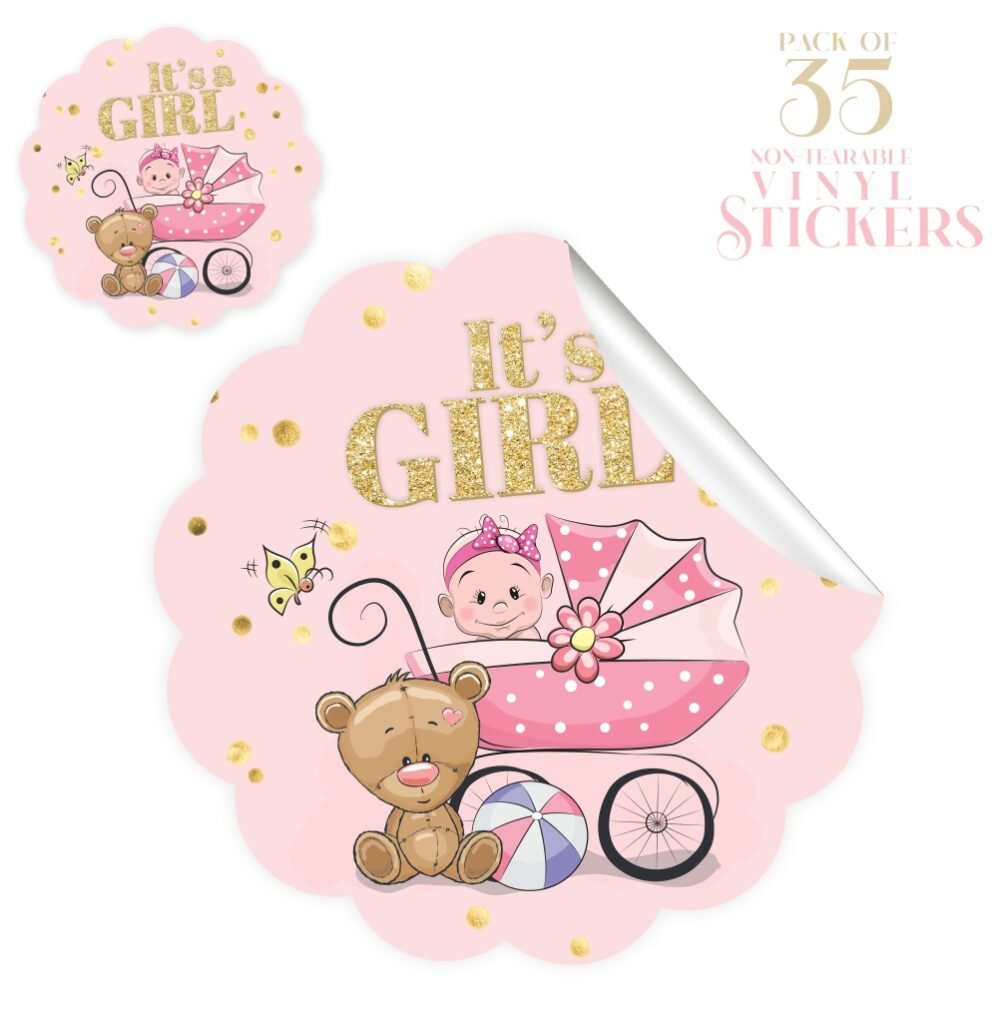 Its a Girl Stickers / Pack of 35 (6 cm)